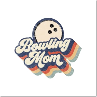 Retro Bowling Mom Mother's Day Posters and Art